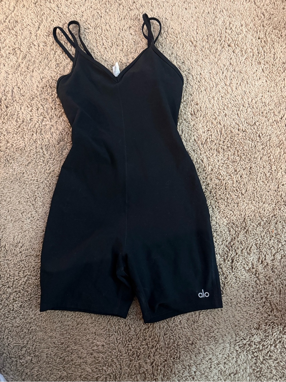 ALO Yoga Black One-Piece Active Romper